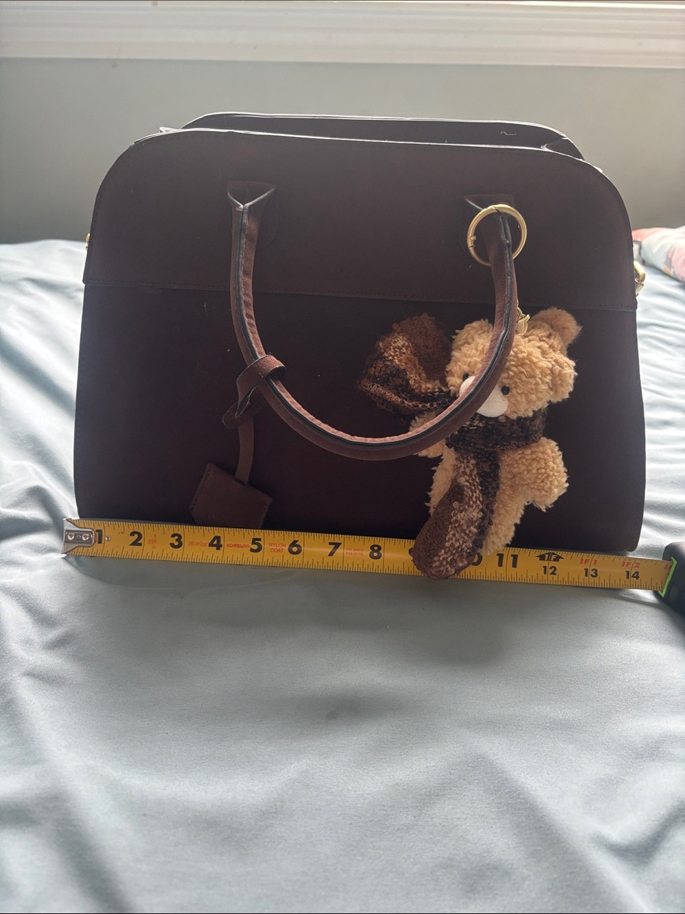 BCBGMaxAzria Brown Suede Satchel - Picture 11 of 13